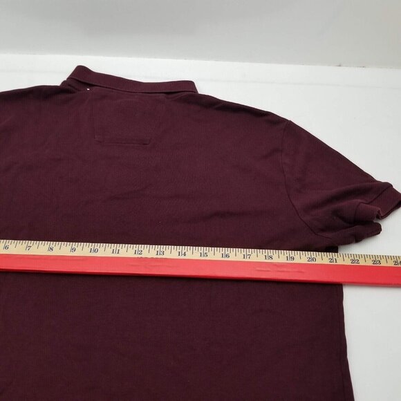 Nautica shirt Men's Interlock 2 Button Slim Fit Polo Short Sleeve Brown Size M - Picture 6 of 7